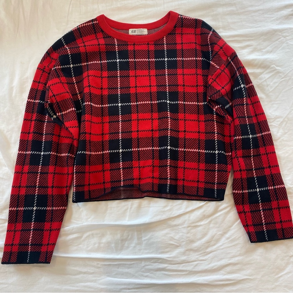 Girls plaid sweater